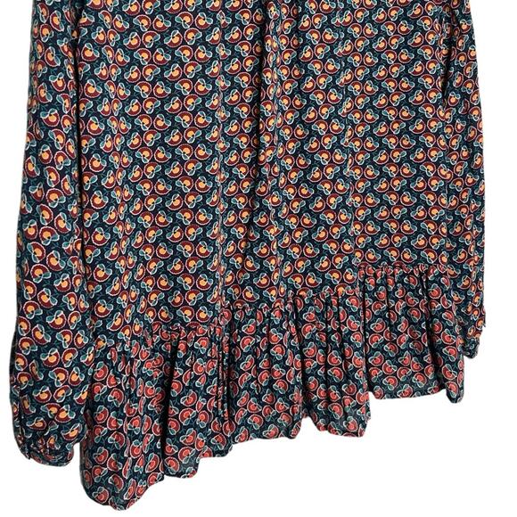 Anthropologie Maeve Janie Flounced Peasant Button Front Blouse Size 4 - Picture 9 of 11